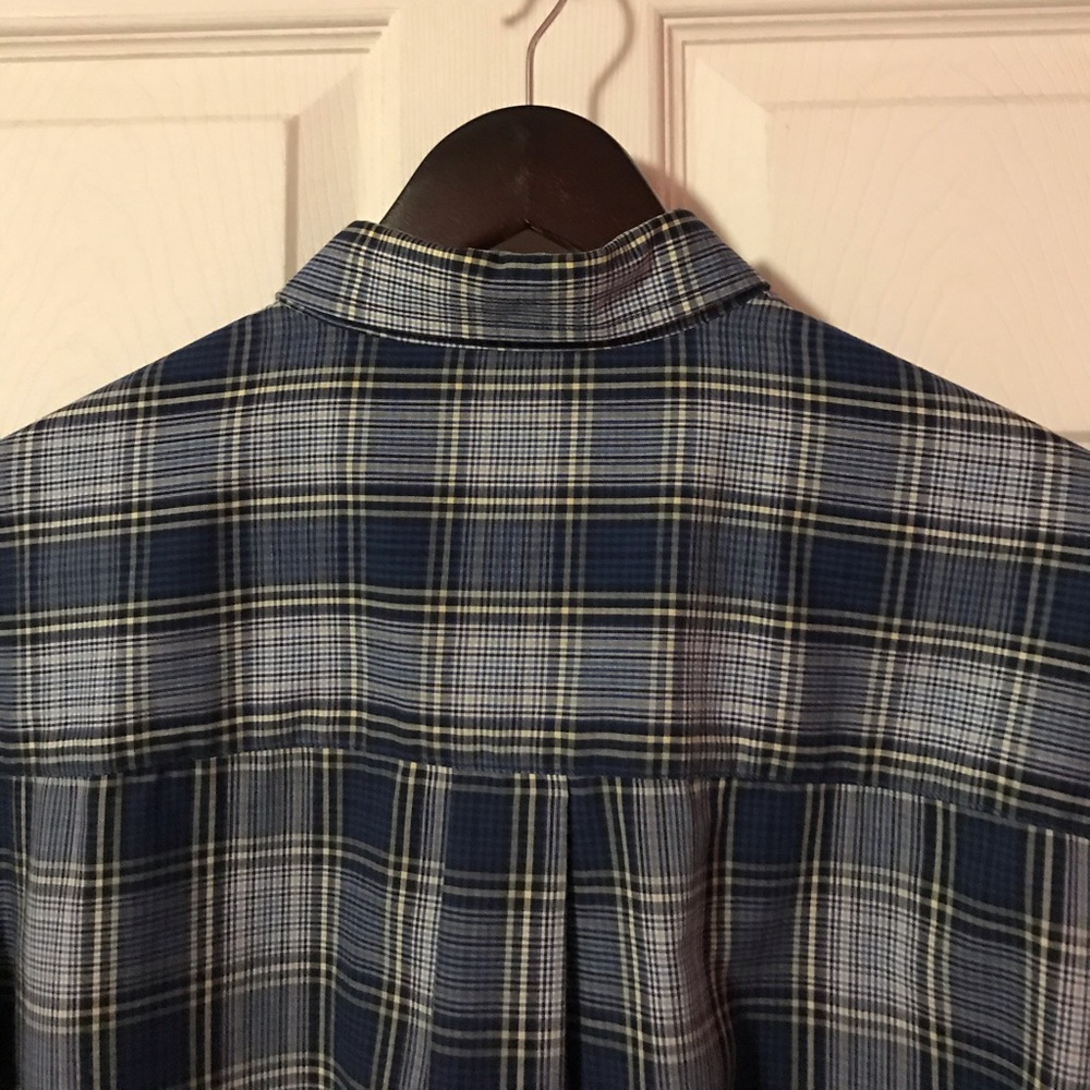 Munsingwear Blue Plaid Button Down Shirt Mens L - Picture 10 of 12